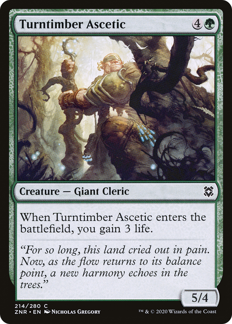 Turntimber Ascetic (214) Foil - Zendikar Rising