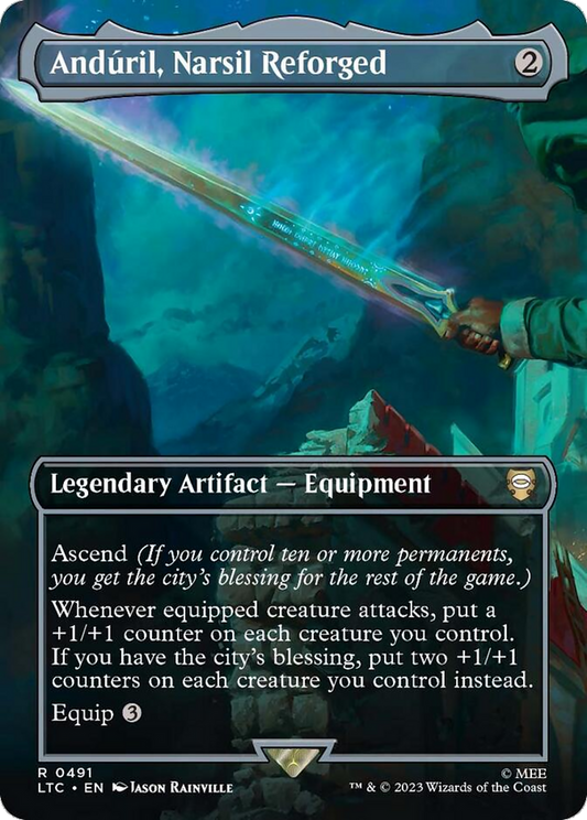 Anduril, Narsil Reforged (Borderless) [The Lord of the Rings: Tales of Middle-Earth Commander] Foil