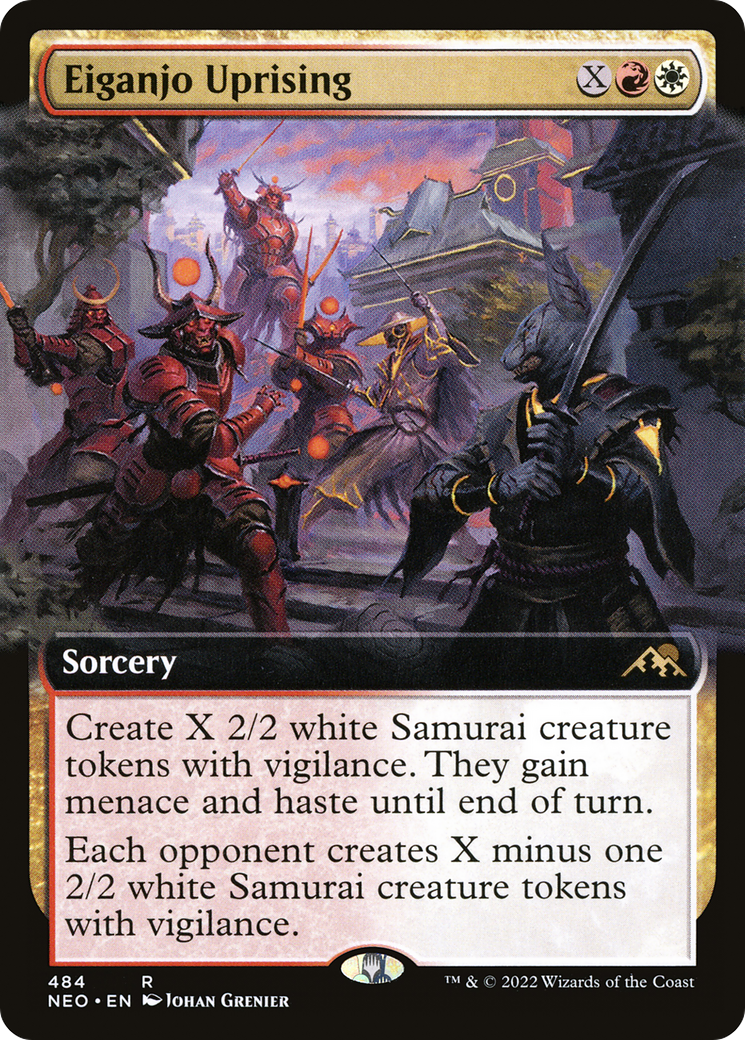 Eiganjo Uprising (Extended Art) [Kamigawa: Neon Dynasty] Foil