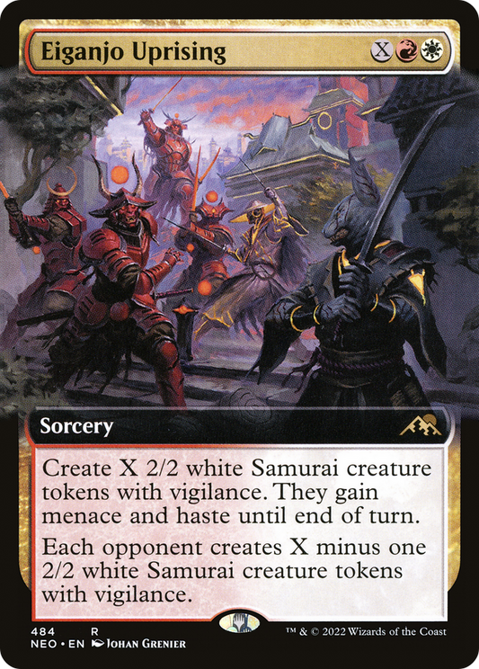 Eiganjo Uprising (Extended Art) [Kamigawa: Neon Dynasty] Foil