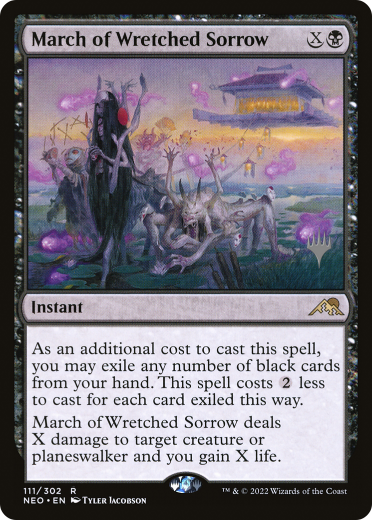 March of Wretched Sorrow (Promo Pack) [Kamigawa: Neon Dynasty Promos] Foil