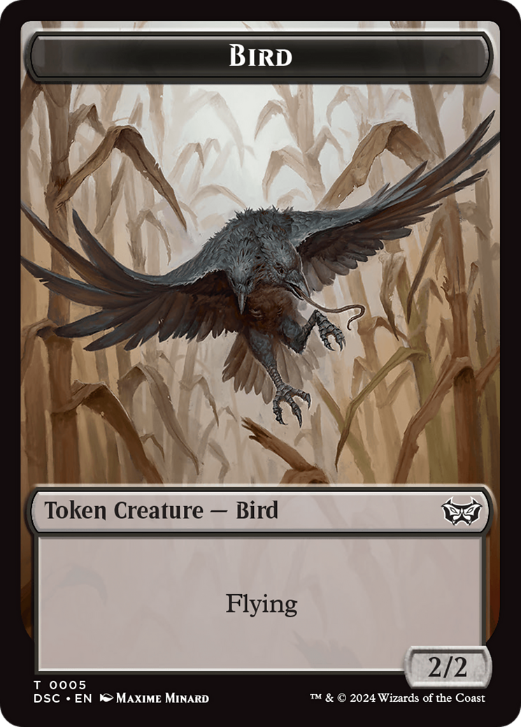 Elemental // Bird Double-Sided Token [Duskmourn: House of Horror Commander Tokens] | Silver Goblin