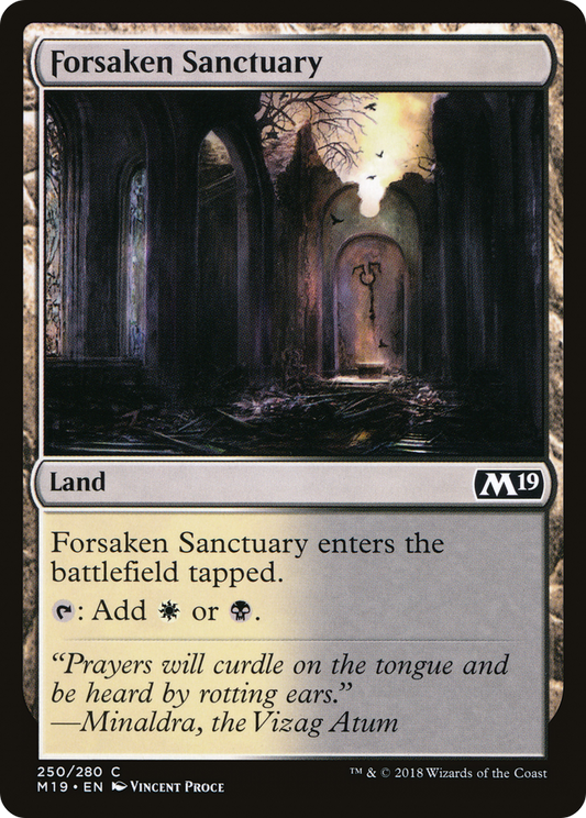 Forsaken Sanctuary [Core Set 2019] Foil
