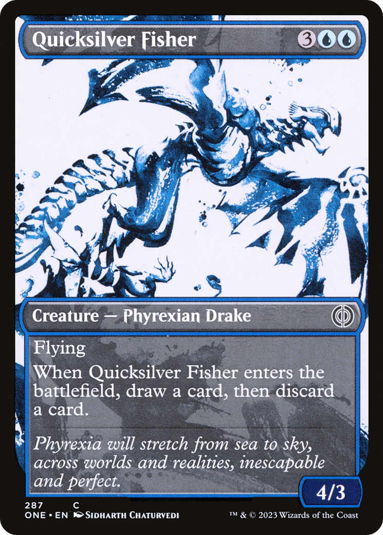 Quicksilver Fisher (Showcase Ichor) [Phyrexia: All Will Be One] Foil