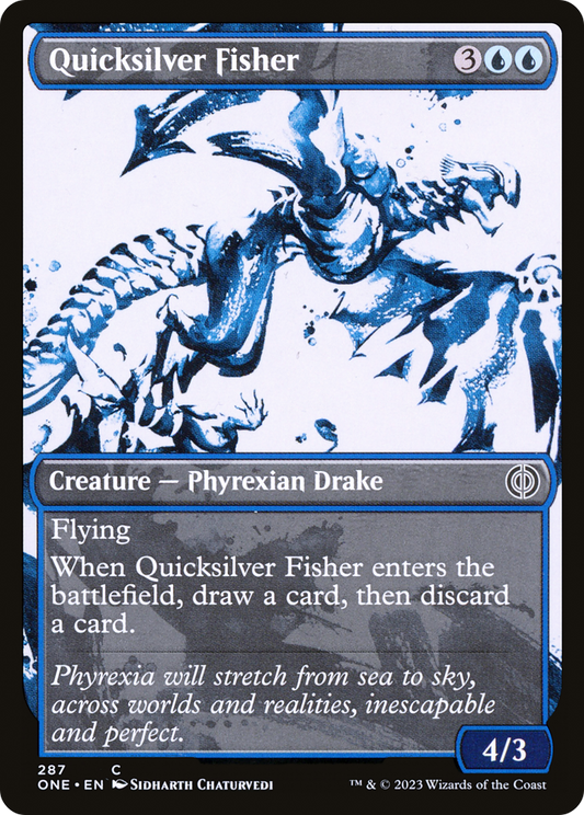 Quicksilver Fisher (Showcase Ichor) [Phyrexia: All Will Be One] Foil
