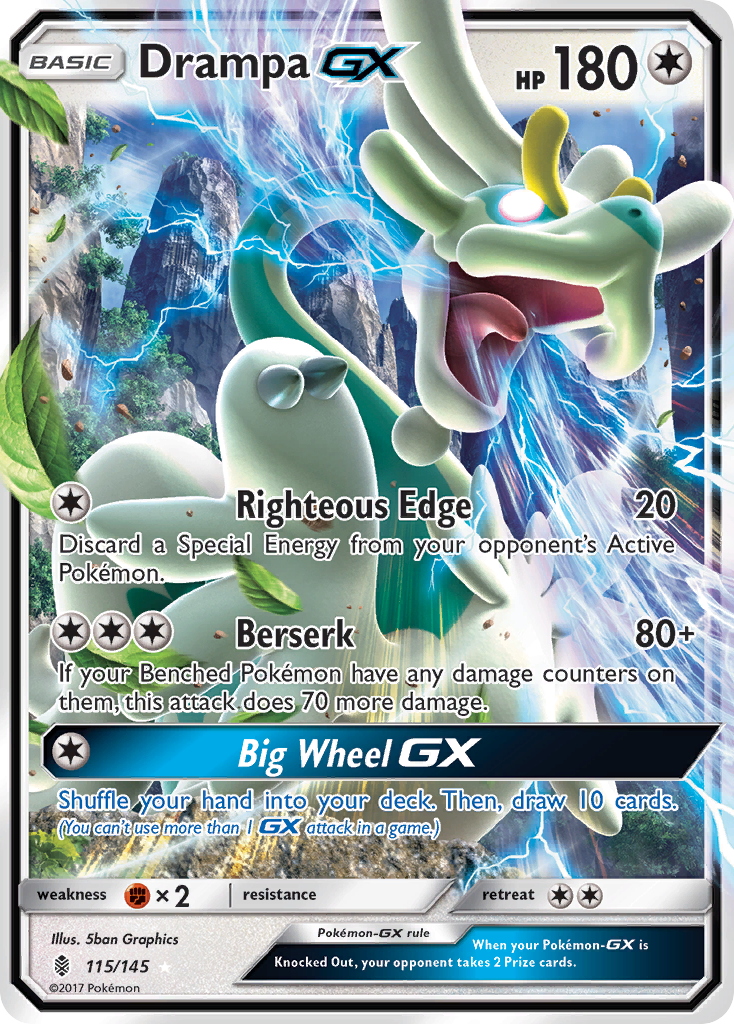 Drampa GX (115/145) [Sun & Moon: Guardians Rising] | Silver Goblin