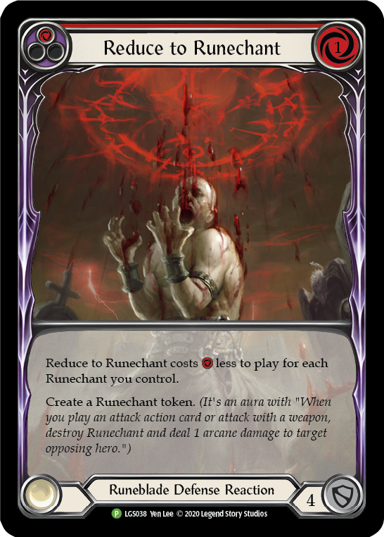 Reduce to Runechant (Red) - LGS038 Rainbow Foil (LGS038) - Flesh and Blood: Promo Cards