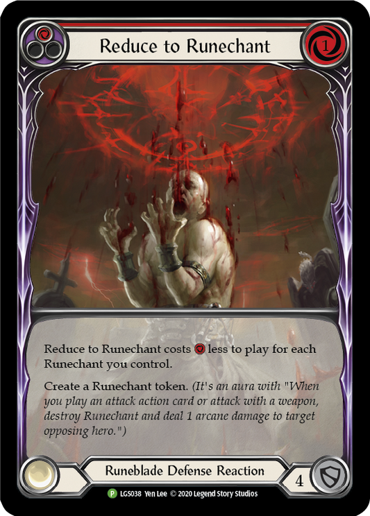 Reduce to Runechant (Red) - LGS038 Rainbow Foil (LGS038) - Flesh and Blood: Promo Cards