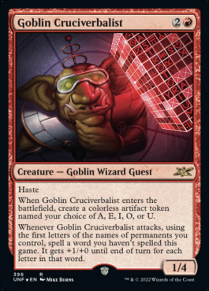 Goblin Cruciverbalist (Galaxy Foil) [Unfinity] | Silver Goblin