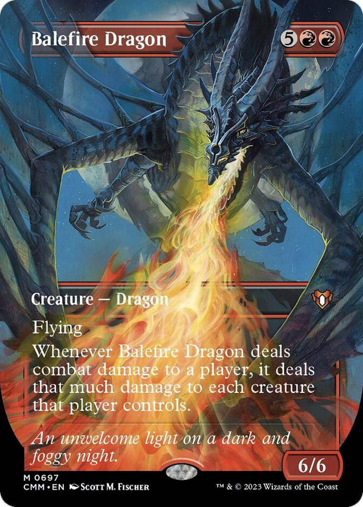 Balefire Dragon (Borderless Alternate Art) [Commander Masters] | Silver Goblin