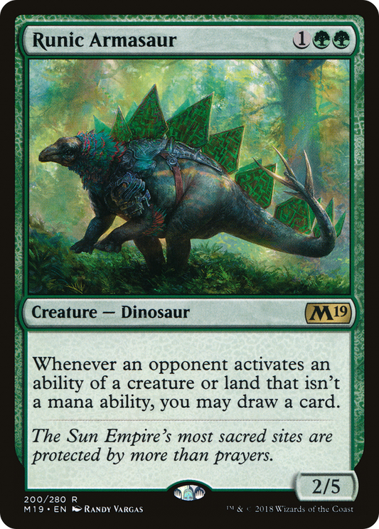 Runic Armasaur [Core Set 2019] Foil