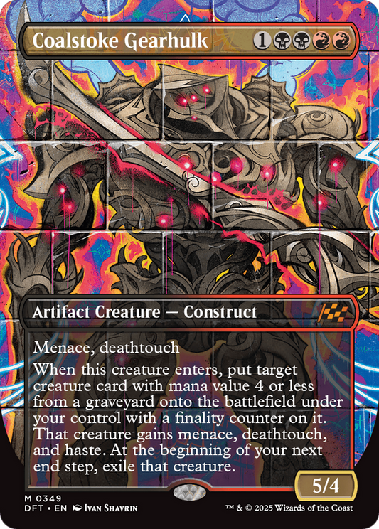 Coalstoke Gearhulk (Borderless) Foil (349) - Aetherdrift