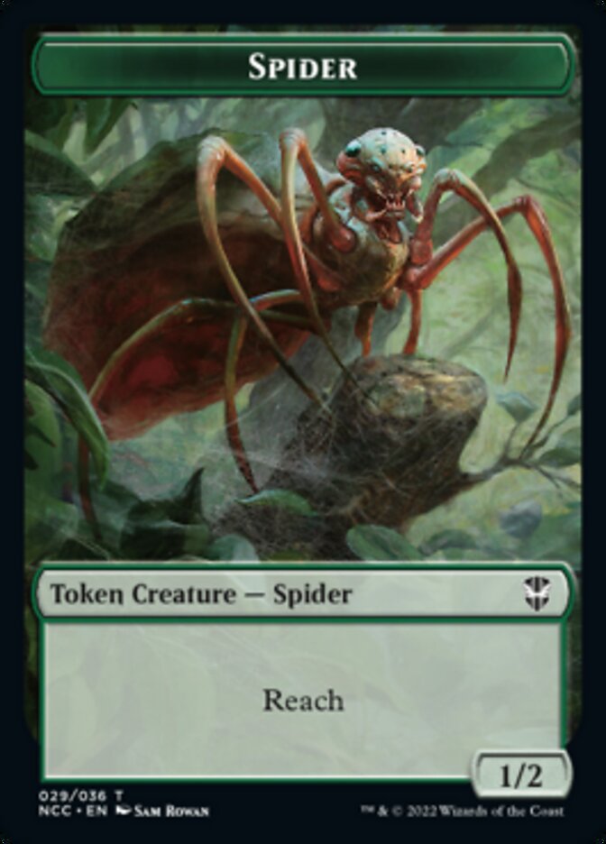 Treefolk // Spider Double-Sided Token [Streets of New Capenna Commander Tokens] | Silver Goblin