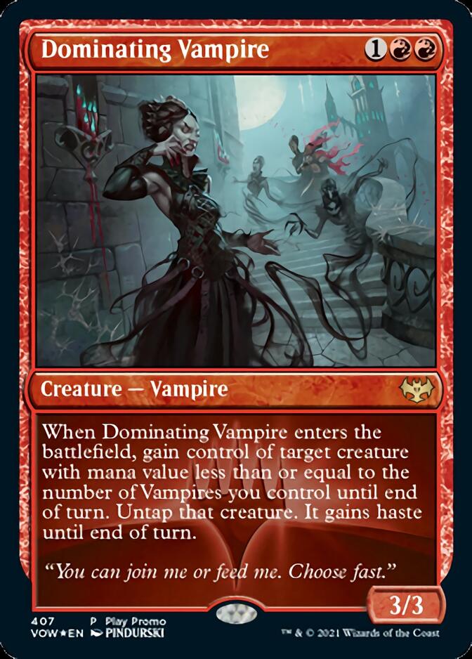 Dominating Vampire (Play Promo) [Innistrad: Crimson Vow Promos] | Silver Goblin