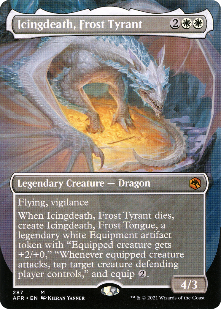 Icingdeath, Frost Tyrant (Borderless Alternate Art) [Dungeons & Dragons: Adventures in the Forgotten Realms] Foil
