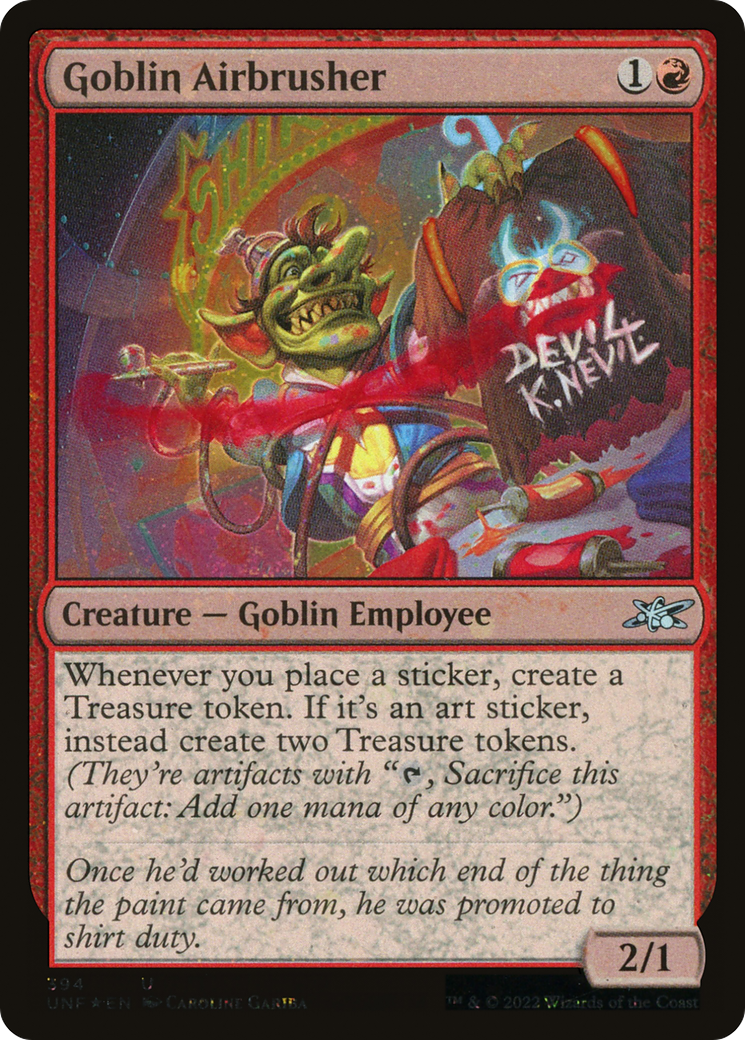 Goblin Airbrusher (Galaxy Foil) [Unfinity] | Silver Goblin