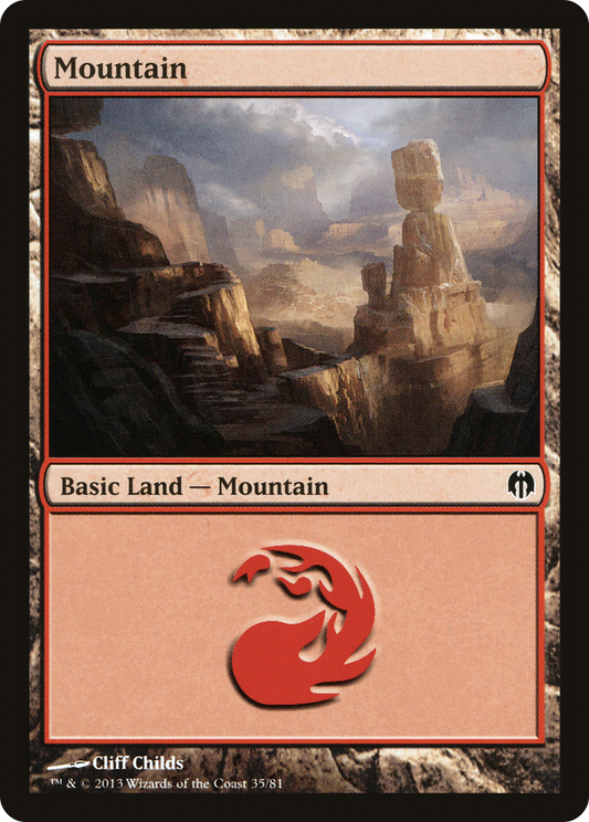 Mountain (35) [Duel Decks: Heroes vs. Monsters]