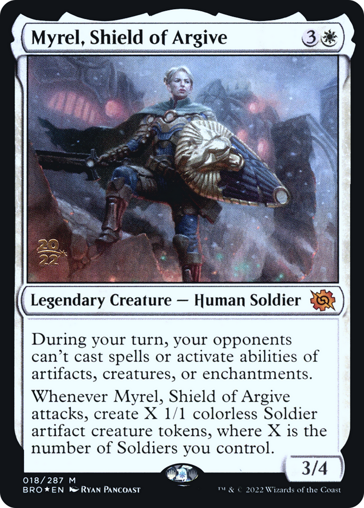 Myrel, Shield of Argive [The Brothers' War Prerelease Promos]