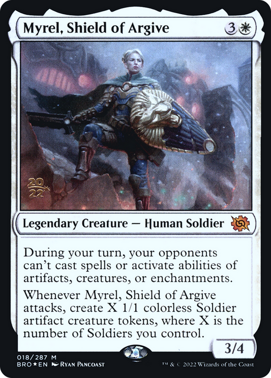 Myrel, Shield of Argive [The Brothers' War Prerelease Promos]