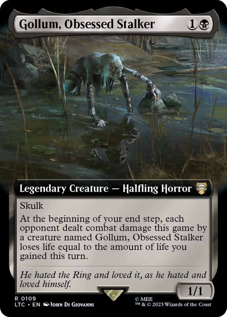 Gollum, Obsessed Stalker (Extended Art) [The Lord of the Rings: Tales of Middle-Earth Commander] | Silver Goblin