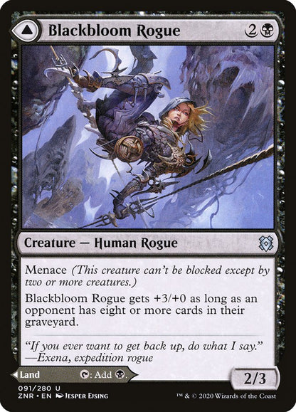 Blackbloom Rogue // Blackbloom Bog [Zendikar Rising] Foil