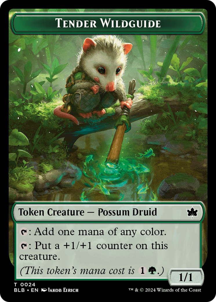 Tender Wildguide Token [Bloomburrow Tokens] | Silver Goblin