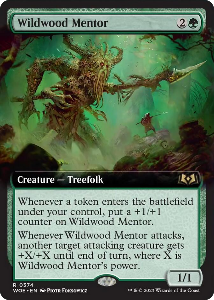 Wildwood Mentor (Extended Art) [Wilds of Eldraine] | Silver Goblin