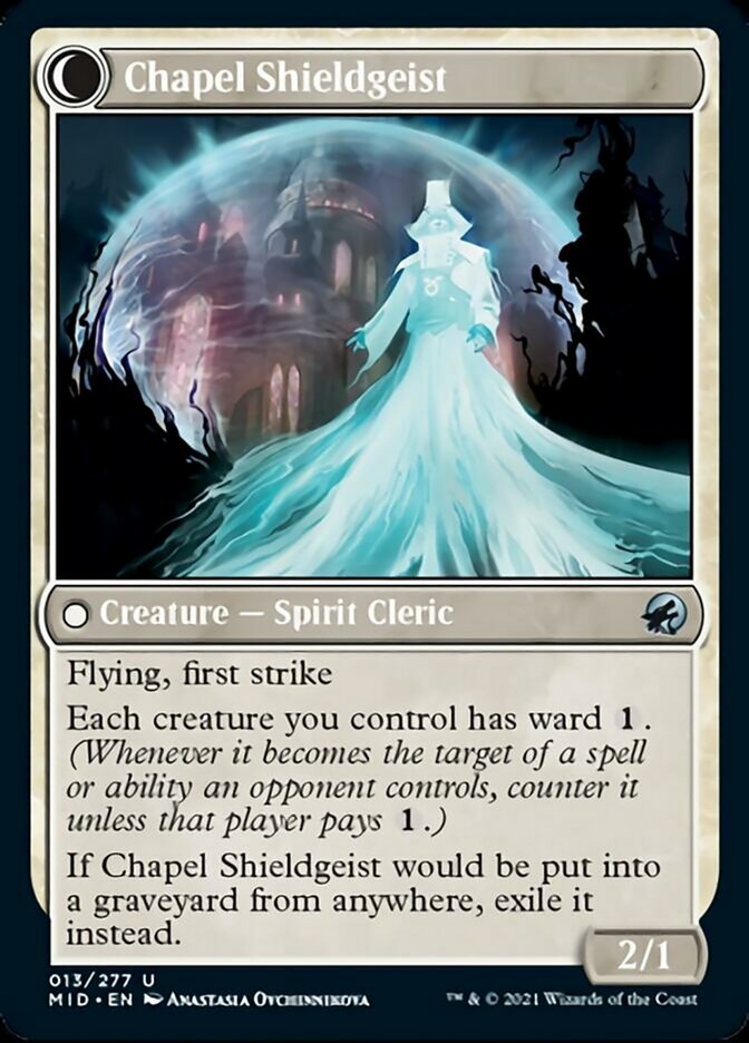 Chaplain of Alms // Chapel Shieldgeist [Innistrad: Midnight Hunt] Foil