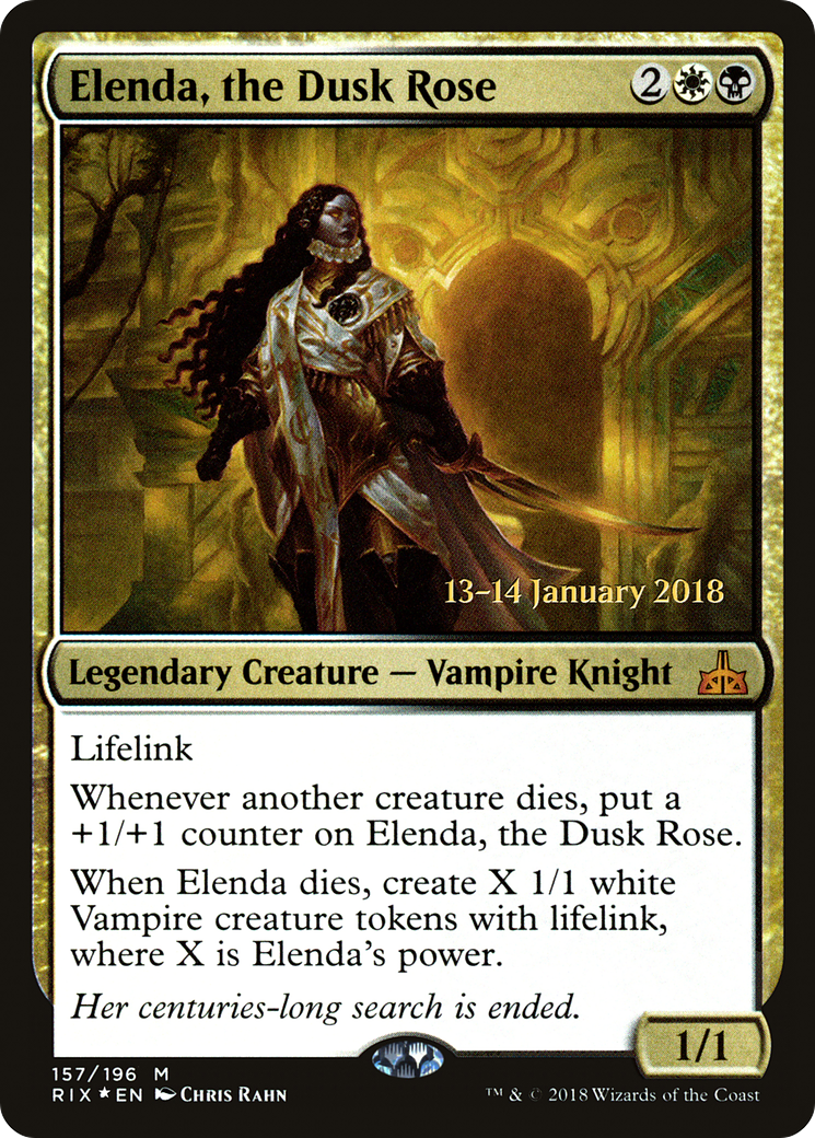 Elenda, the Dusk Rose [Rivals of Ixalan Prerelease Promos] | Silver Goblin