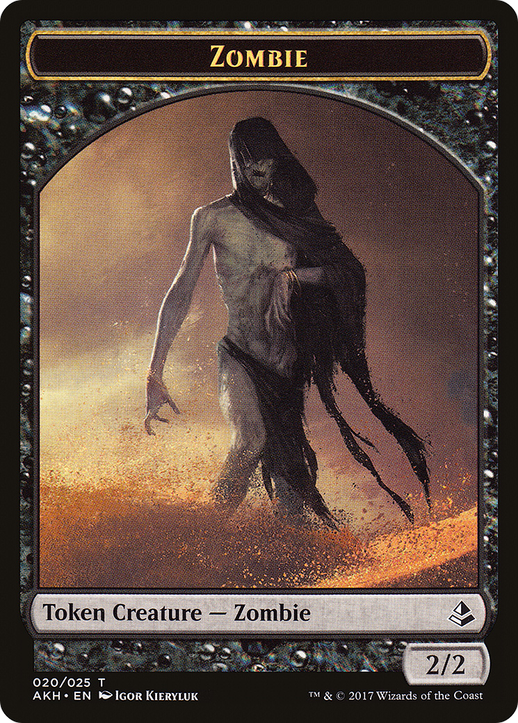Zombie Token (020) Foil - Amonkhet Tokens