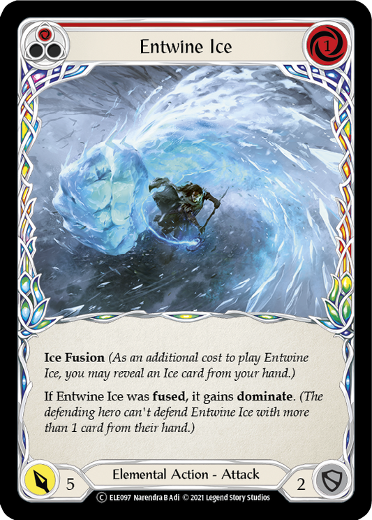 Entwine Ice (Red) Unlimited Edition Rainbow Foil (ELE097) - Tales of Aria