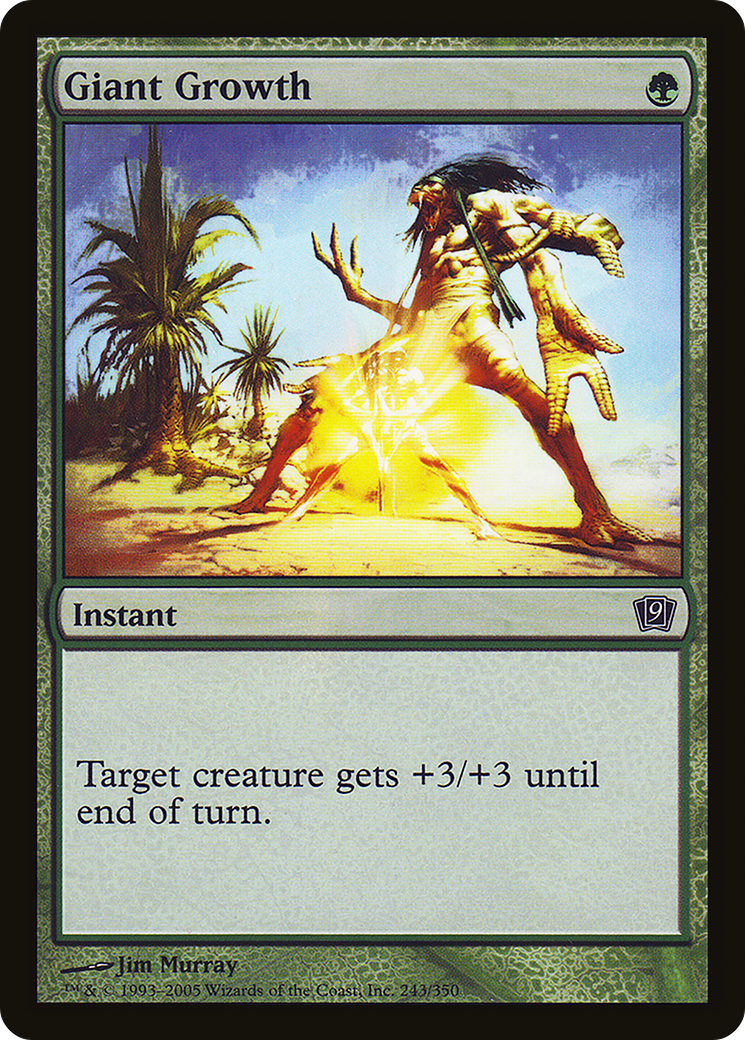 Giant Growth (243★) Foil - Ninth Edition
