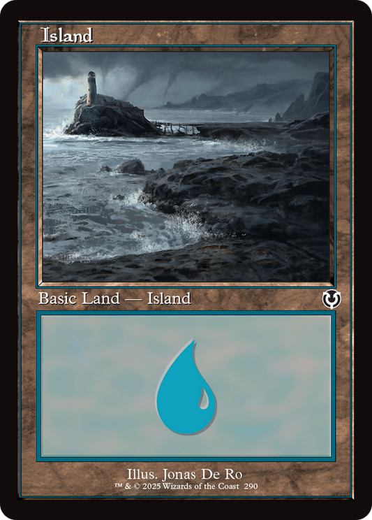 Island (290) (Retro Frame) Foil (290) - Innistrad Remastered