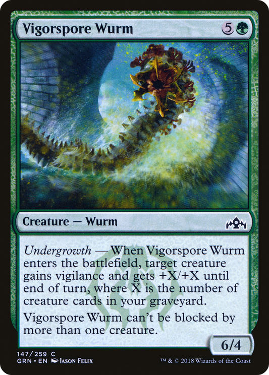 Vigorspore Wurm [Guilds of Ravnica] Foil