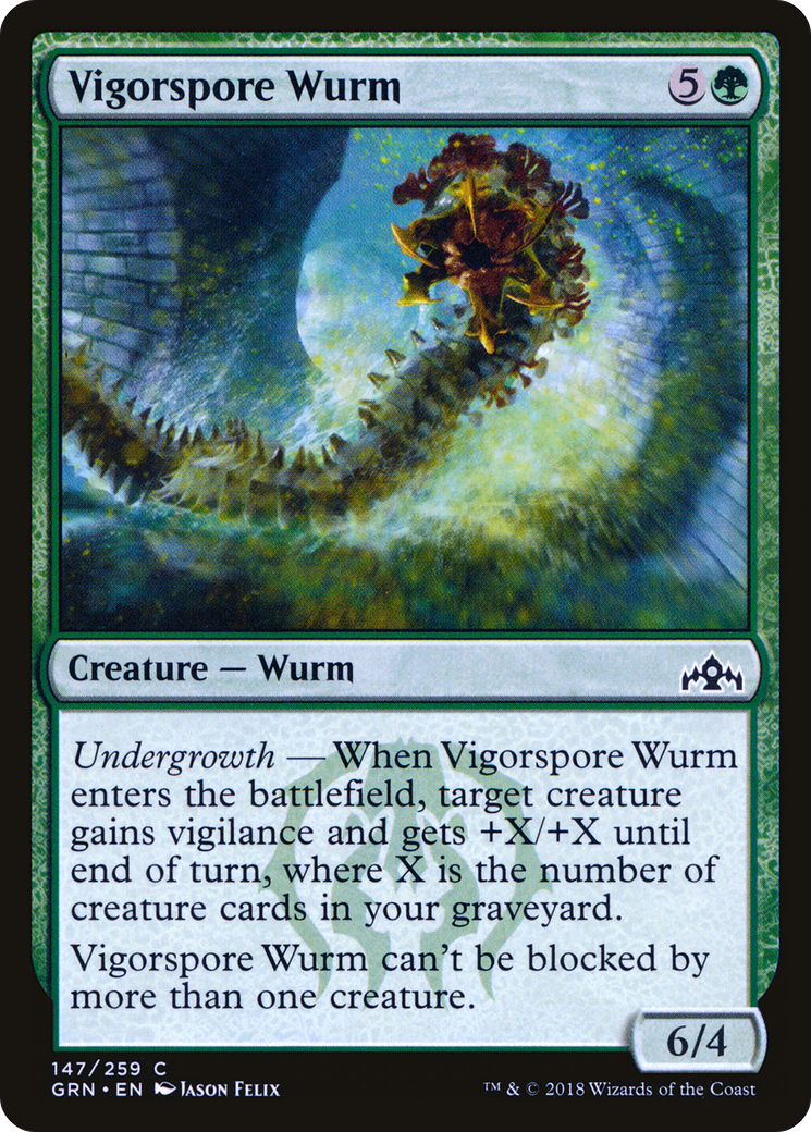 Vigorspore Wurm [Guilds of Ravnica] | Silver Goblin