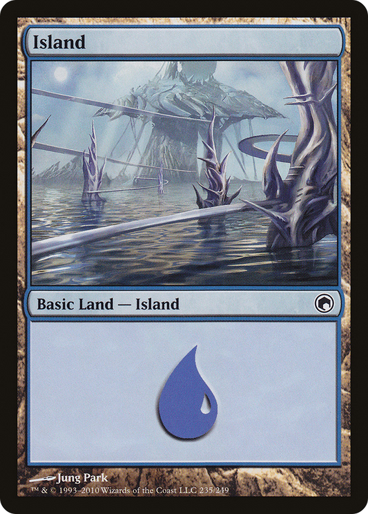 Island (235) [Scars of Mirrodin] Foil