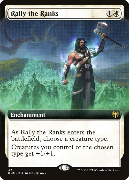 Rally the Ranks (Extended Art) [Kaldheim] Foil