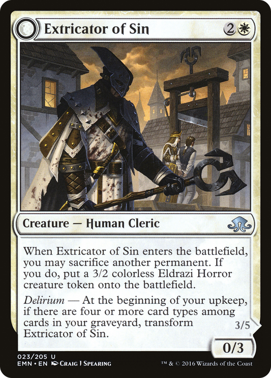 Extricator of Sin // Extricator of Flesh [Eldritch Moon] Foil