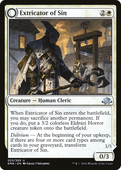 Extricator of Sin // Extricator of Flesh [Eldritch Moon] Foil