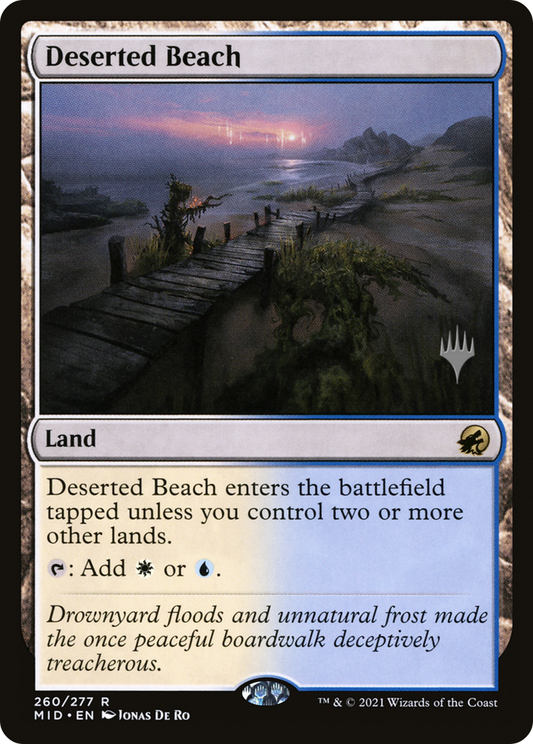 Deserted Beach (Promo Pack) [Innistrad: Midnight Hunt Promos] Foil