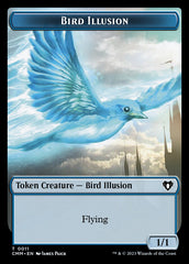 Treasure // Bird Illusion Double-Sided Token [Commander Masters Tokens] | Silver Goblin