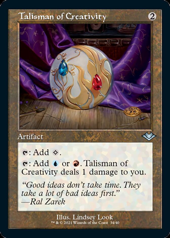 Talisman of Creativity (Retro Foil Etched) [Modern Horizons] | Silver Goblin