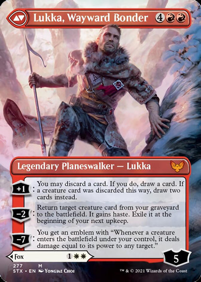 Mila, Crafty Companion // Lukka, Wayward Bonder (Borderless) [Strixhaven: School of Mages] Foil