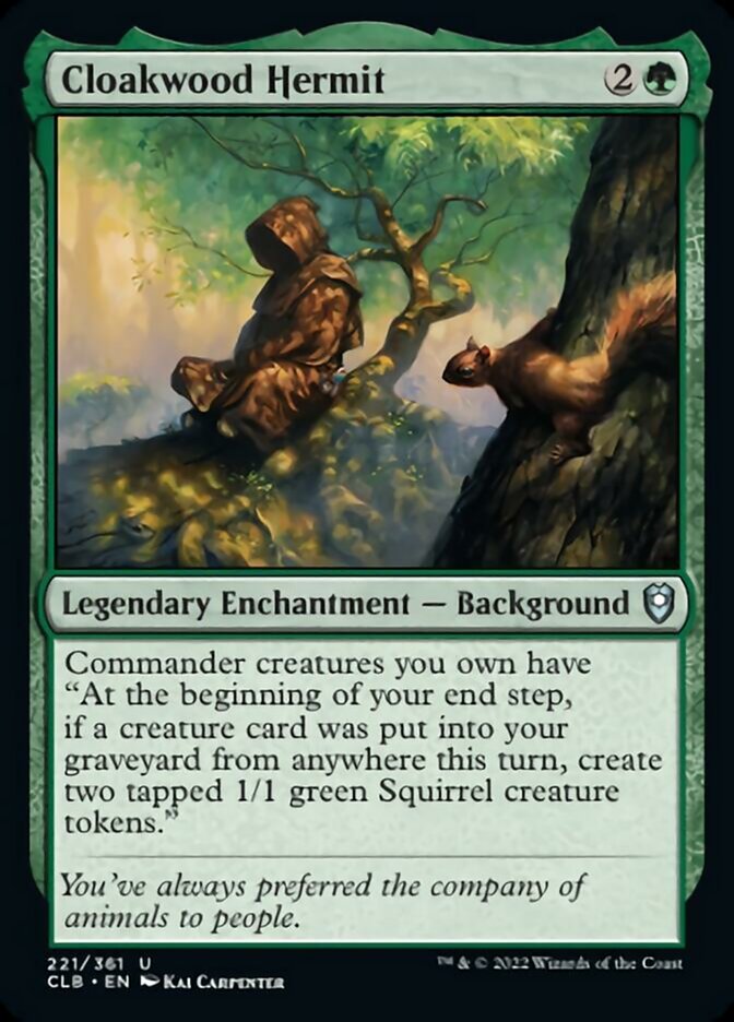 Cloakwood Hermit [Commander Legends: Battle for Baldur's Gate] Foil