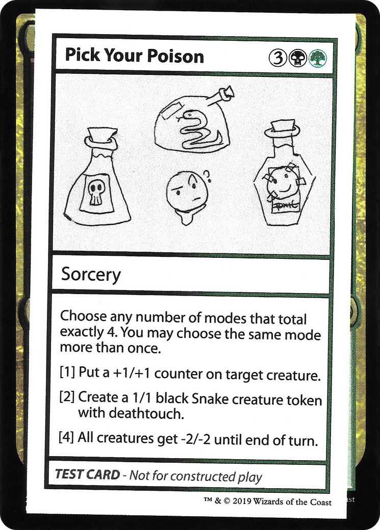 Pick Your Poison (2021 Edition) [Mystery Booster Playtest Cards]