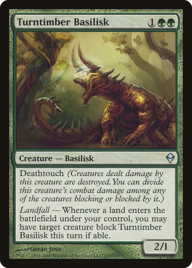 Turntimber Basilisk (190) Foil - Zendikar