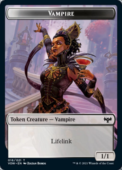 Blood // Vampire (016) Double-Sided Token [Innistrad: Crimson Vow Tokens] Foil