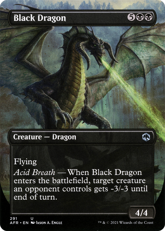 Black Dragon (Borderless Alternate Art) [Dungeons & Dragons: Adventures in the Forgotten Realms] Foil