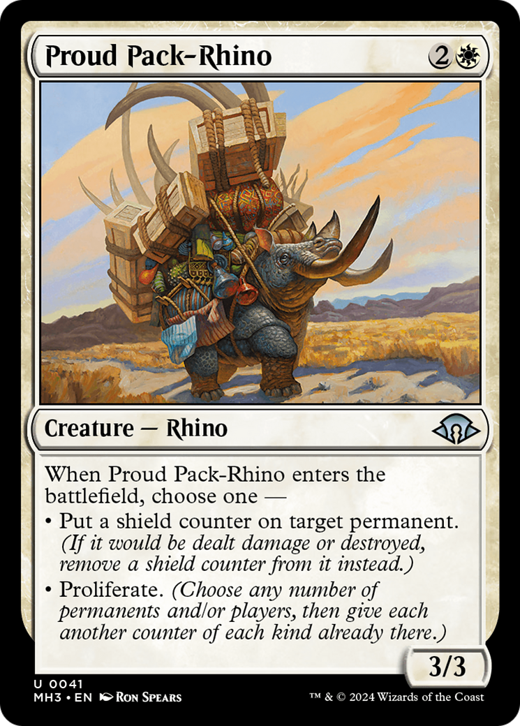 Proud Pack-Rhino [Modern Horizons 3] | Silver Goblin