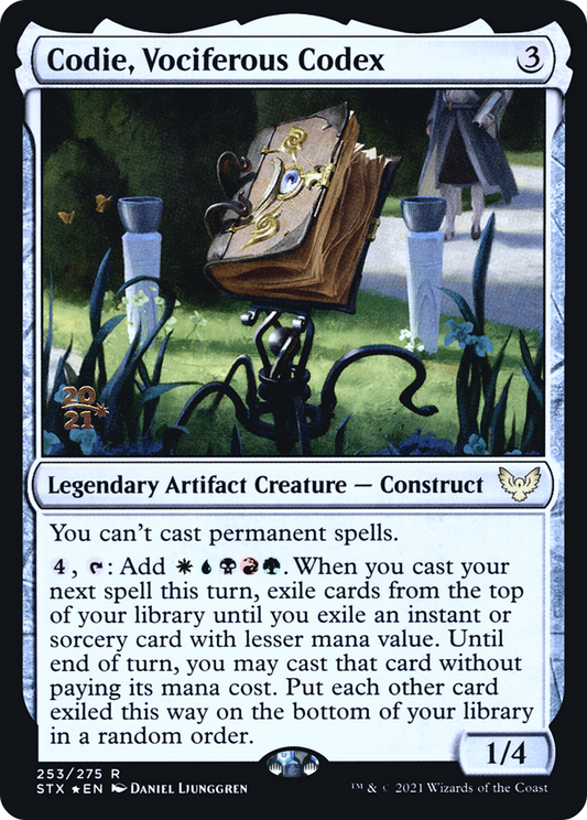 Codie, Vociferous Codex [Strixhaven: School of Mages Prerelease Promos]